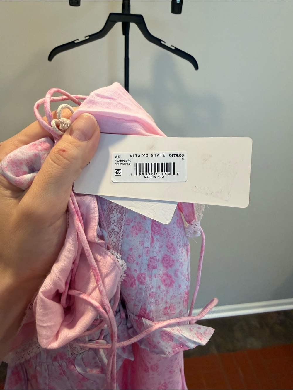 Altar'd State Pink Floral Lace-Up Corset Maxi Dress - Picture 5 of 5